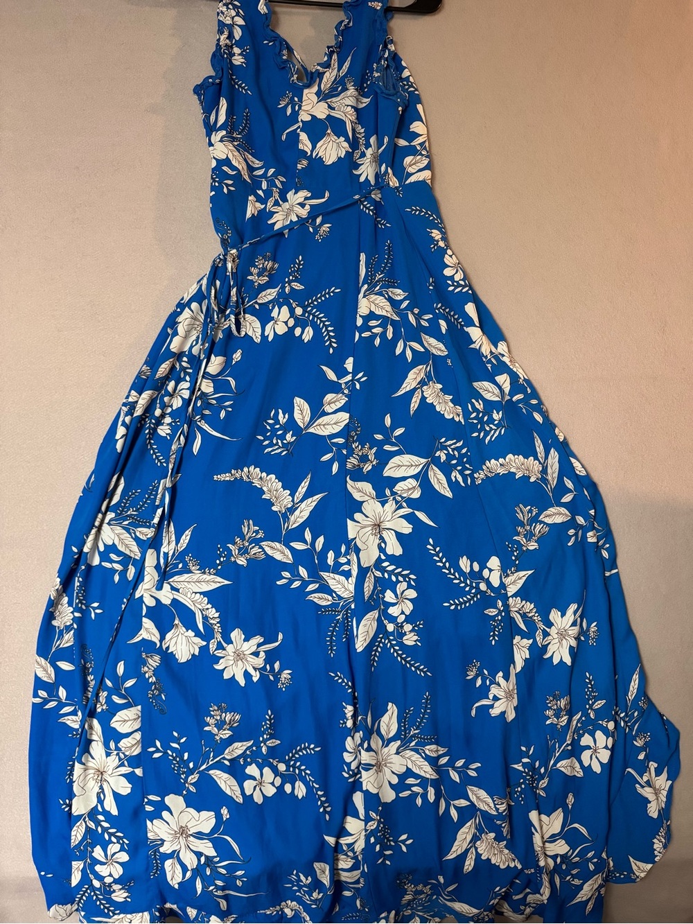 If By Sea-Anthro Brand Floral High-Low Maxi Dress Size Small - Picture 9 of 10